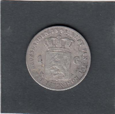 Beschrijving: 1 Gulden WILLEM II 